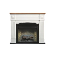 2kW Windlesham Mantle w/ 30" Revillusion Firebox- White and Oak Veneer finish