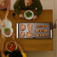 Westinghouse Electric Grill 2000-2400W Black 652x261x68mm