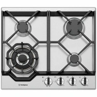 Westinghouse 60cm 4 Burner Stainless Steel Gas Cooktop WHG648SC