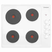 Westinghouse 60cm Electric Cooktop White WHS642WC