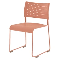 Wimbledon - Stackable Polypropylene Sled Base Chair With Linking Feature - Coral WIMBL-NA-CR-CR