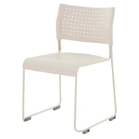 Wimbledon - Stackable Polypropylene Sled Base Chair With Linking Feature - Oatmeal WIMBL-NA-OM-OM