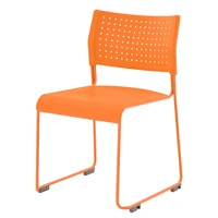 Wimbledon - Stackable Polypropylene Sled Base Chair With Linking Feature - Orange WIMBL-NA-OR-OR