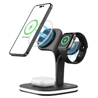 Laser 4 In 1 Wireless Charging Station With Night Light WLC-4SDNL-559