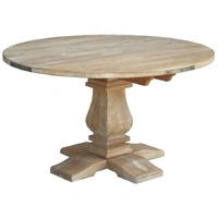 Utah Round Dining Table 1350mm - Honey Wash WOUT-001-HW
