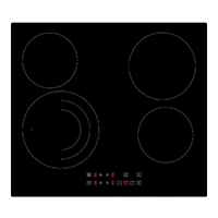 Whirlpool 60cm 4 Zone Ceramic Cooktop with Triple Zone WRT6340AUS