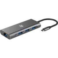 Xtrememac Type-C hub with HDMI + 3* USB-A + SD/SDHC + USB-C PD + Ethernet