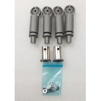 Heatstrip Knuckle kits to use with the Anodized Alloy Standard ZBRAK Brackets and extension poles 2 in pack - Silver ZBRAK-163S