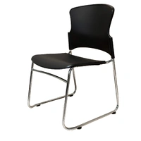 Heavy Duty PVC Sled Base Visitor/Lunchroom Chair With Linking Feature - Black ZING