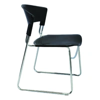 PVC Sled Base Visitor/Lunchroom Chair - Black ZOLA
